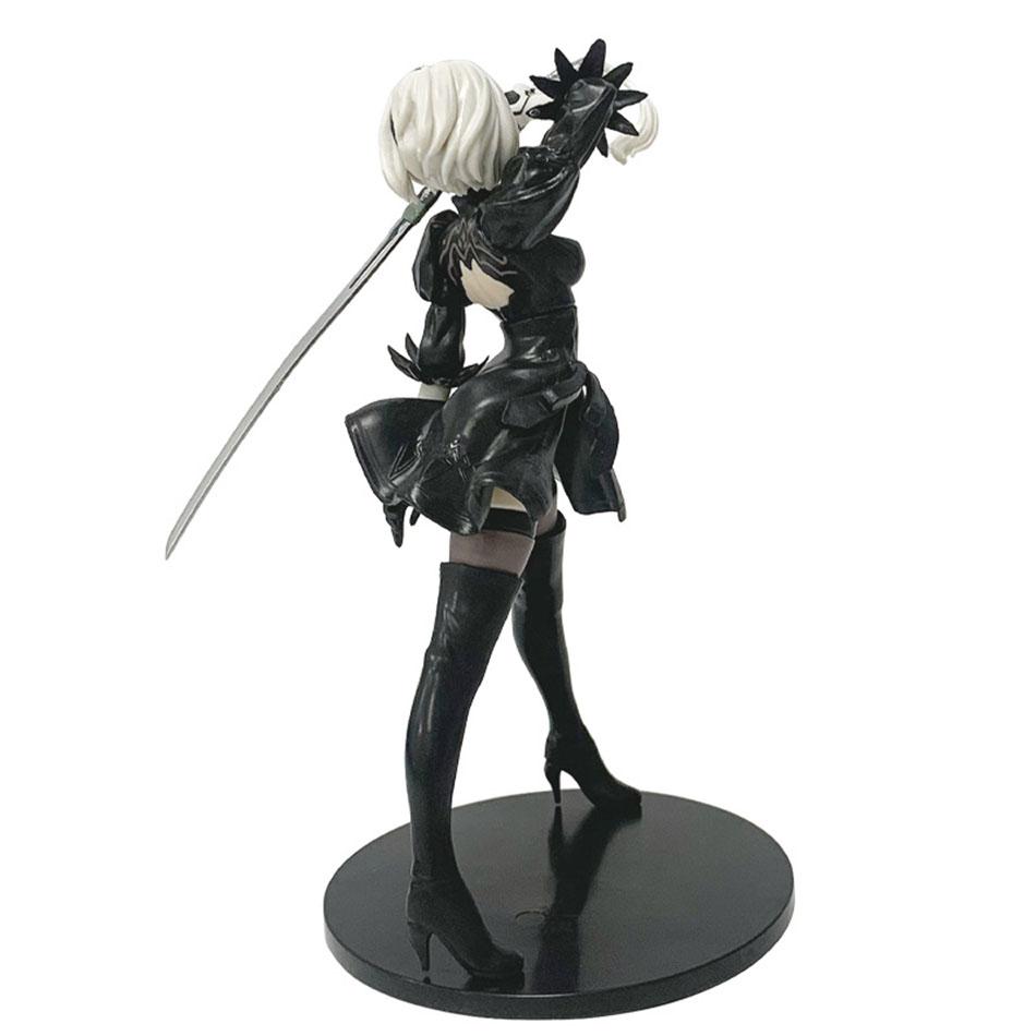18CM NieR:Automata 2B Anime Figur Spielzeug PVC Sammlermodell Puppe Statuette Ornament Geschenk