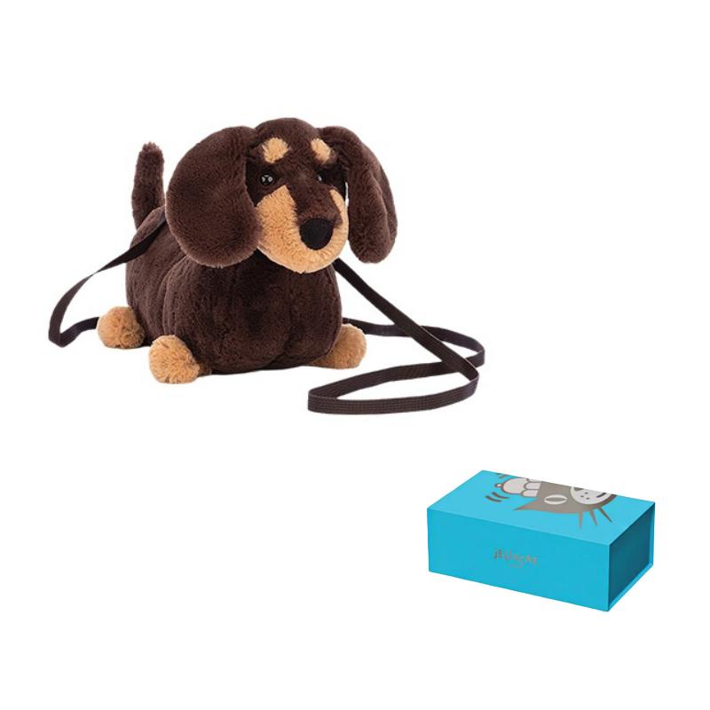JELLYCAT Dog Series Otto Sausage Dog Backpack Doll Plush Doll 16cm Height