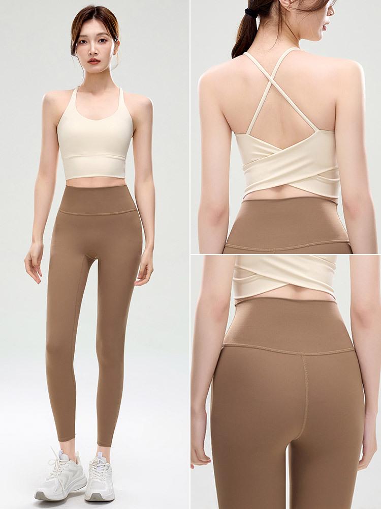 Women's One-Piece Yoga & Pilates Cross-Back Vest for Training & Running