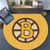 Boston Bruins Round Area Rug,Carpet Rug for Living Room Bedroom Sofa Playroom Decor,Non-slip Floor Mat