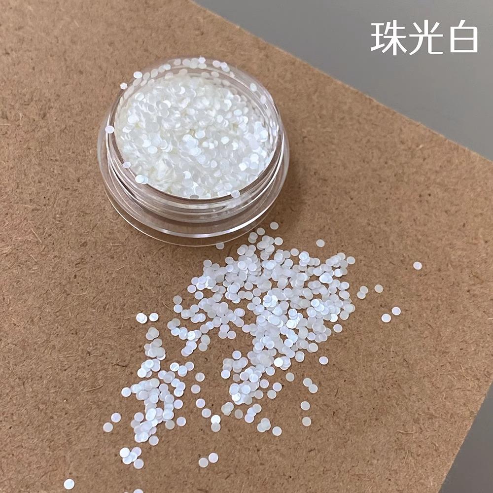 Mini Sparkling Circle Glitter Nail Decoration Wave Dot Retro Simple Style Black Gold Laser Nail Art DIY Accessories