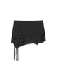MISEKI SEOUL Diagonal Sheer String Mini Skirt Black