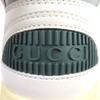 Makellose GUCCI Sneaker Interlocking G High-Top Weiß Khaki Leder Damen 36.5 Gebraucht