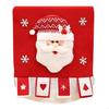 Christmas Themed Santa Chair Cover Machine Washable Cloth Quick Assembly Dining Room Living Room Decoration