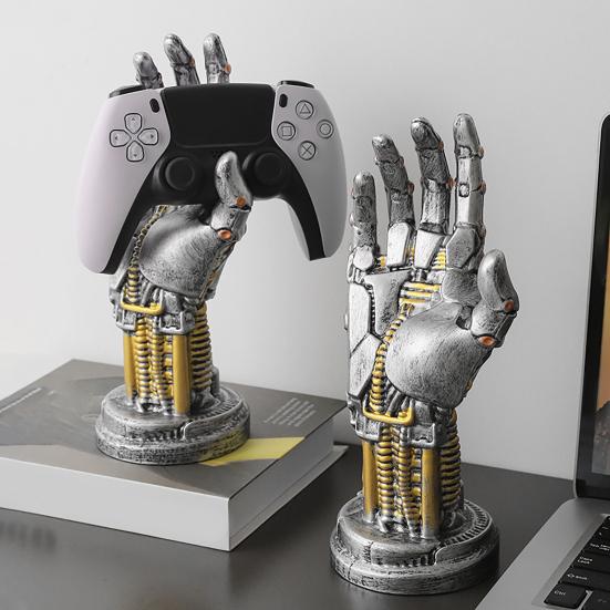 Mechanical Hand Controller Holder Creative Robotic Design Hold Earphones Display Rack for Home Decoration