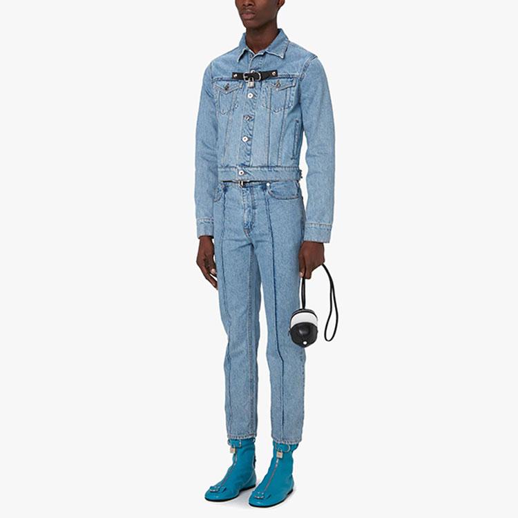 JW Anderson Padlock Strap Trucker Jacket Blue Unisex Outerwear DJ0025-PG1335-804