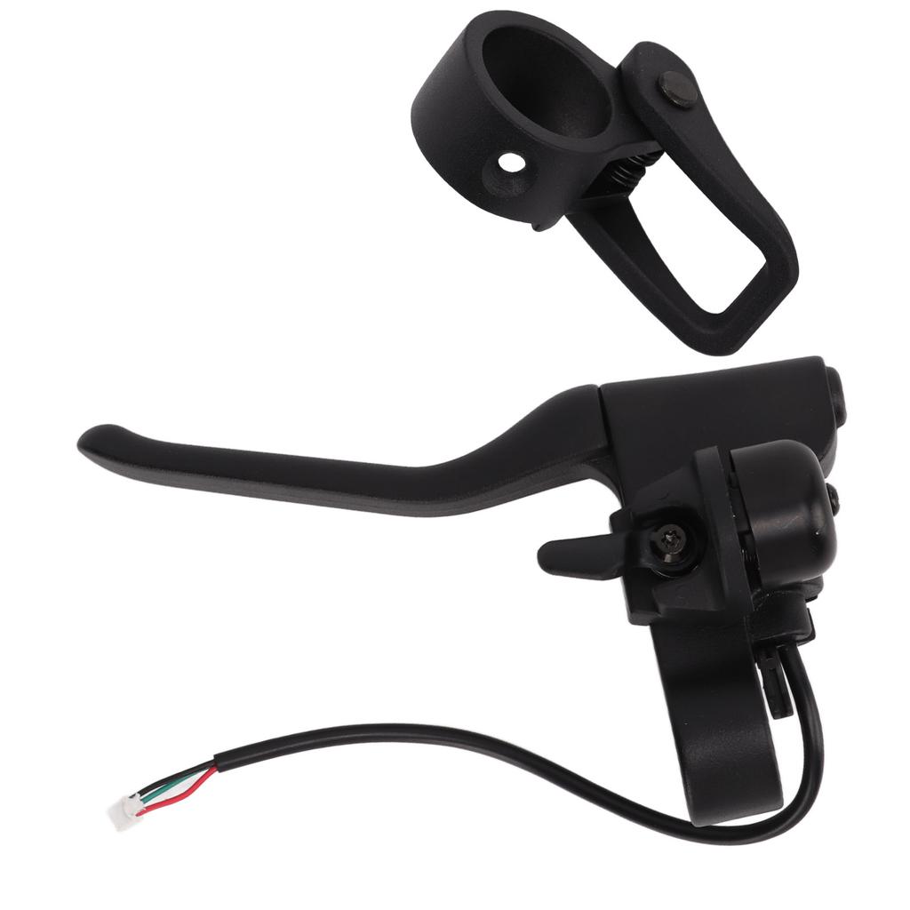 Scooter Brake Lever Black Aluminum Alloy Scooter Handbrake with Bell Folding Buckle for Xiaomi M365 1S PRO PRO2