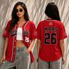 Bruno Mars Concert Romantic Tricou de Baseball Imprimeu Flori Roșii Top Fan Muzică Cămașă cu Nasturi Femei Bărbați Modă Cămașă Largă