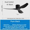 45/52" Nordic Ceiling Fan 35W DC Motor Low Noise Electric Fan 6 Wind Speeds Adjustable Home Restaurant Ceiling Fan