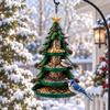 Wild Bird Feeding Display with Christmas Character, Hanging Outdoor Food Station for Garden, Yard, and Porch Use