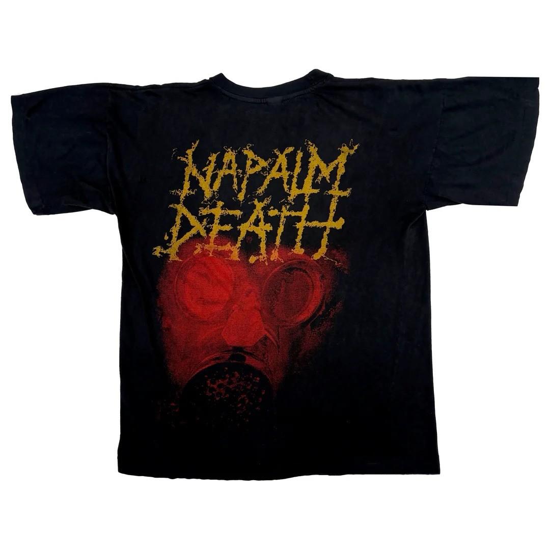 Napalm Death 1990 90s Vintage Harmony Corruption Euro Tour Band Concert Unisex T-Shirt S