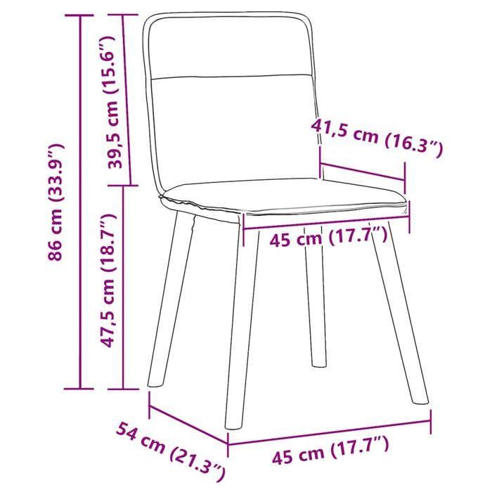 VidaXL Chaises à manger lot de 4 noir tissu, chaise, chaise de salon, chaise d'accent, chaise de cuisine, siège de salle à 3315322