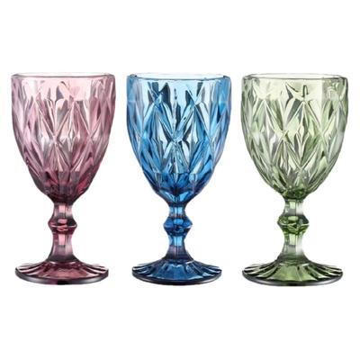 Europese Scandinavische Gekleurd Glas Rode Wijnglazen