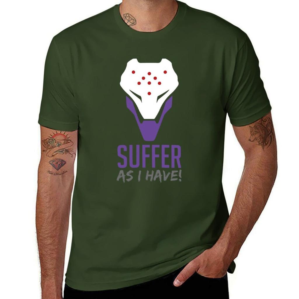Ow2 Ramattra Suffer As I Have En Tshirt Anime Clothes Summer Tops Unisex Graphic T Shirts