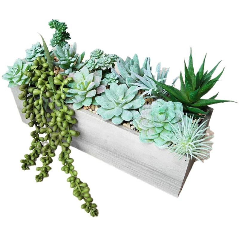 Artificial Potted Plant 11Pcs Fade Resistant Realistic Potted Plant Arrangement For Desk Shelf Tabletop Decoration