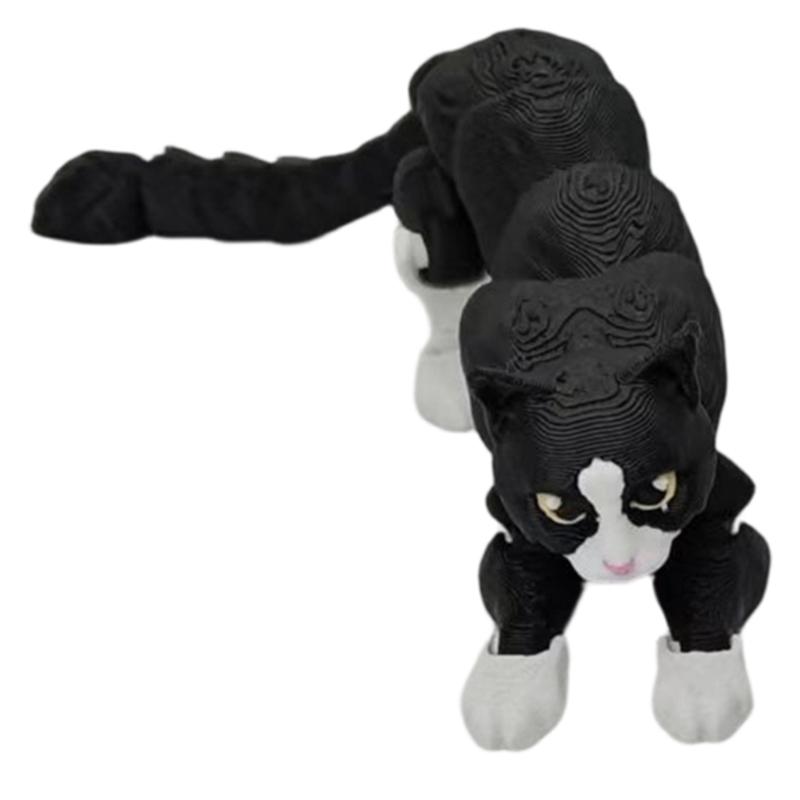 3D Printed Cats Flexible Joint Articulated Cats Fidgety Toy Ornament Desktop Pet Decorations 3D Printing Action Figures