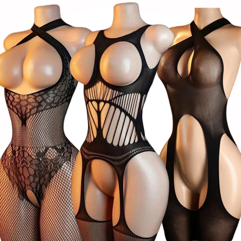 Open Bra Babydolls Bodystocking Erotic Lingerie Sexybodysuit Woman Nighty Porno Underwear Women Crotchless Sexy Adults Anal