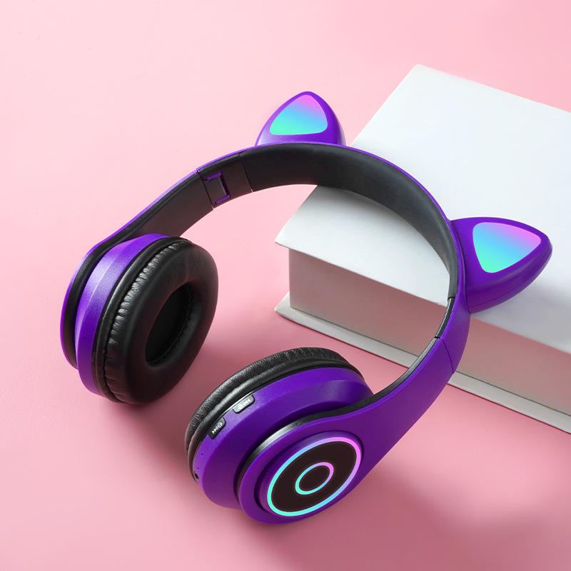 Cat Ear Luminous Wireless Bluetooth Headset B39A