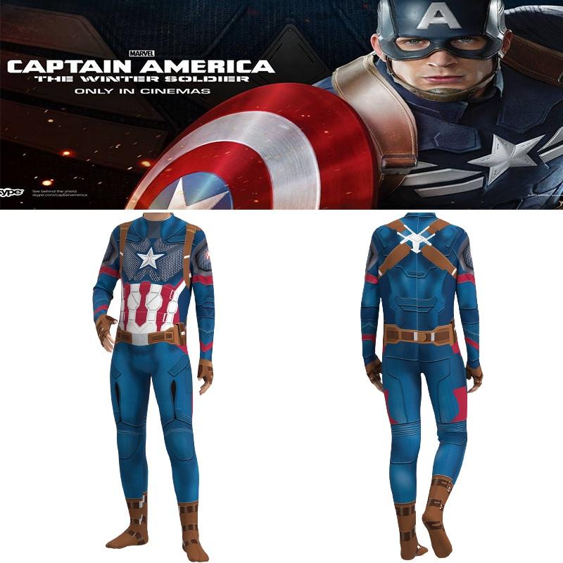 Captain America Kids Boys Cosplay Costume Jumpsuit For Parties And More!