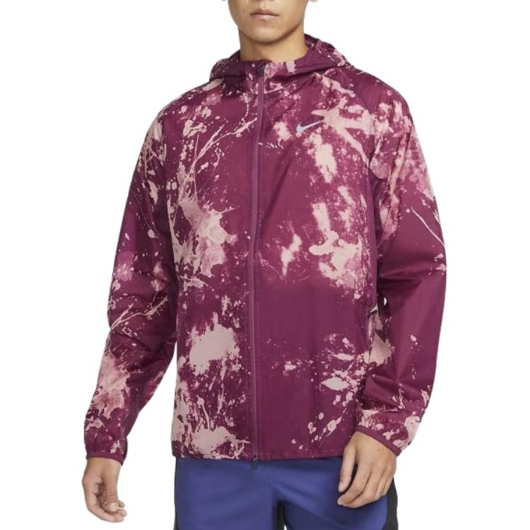 Nike Logo Print Zip-Up Hooded Jacket Men Tops Multicolor DV9279-653