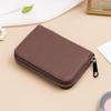 Credit Card Holder PU Leather Small Card Wallet for Women Men 10 Card Slots RFID Blocking Protection Travel Wallet with Zipper