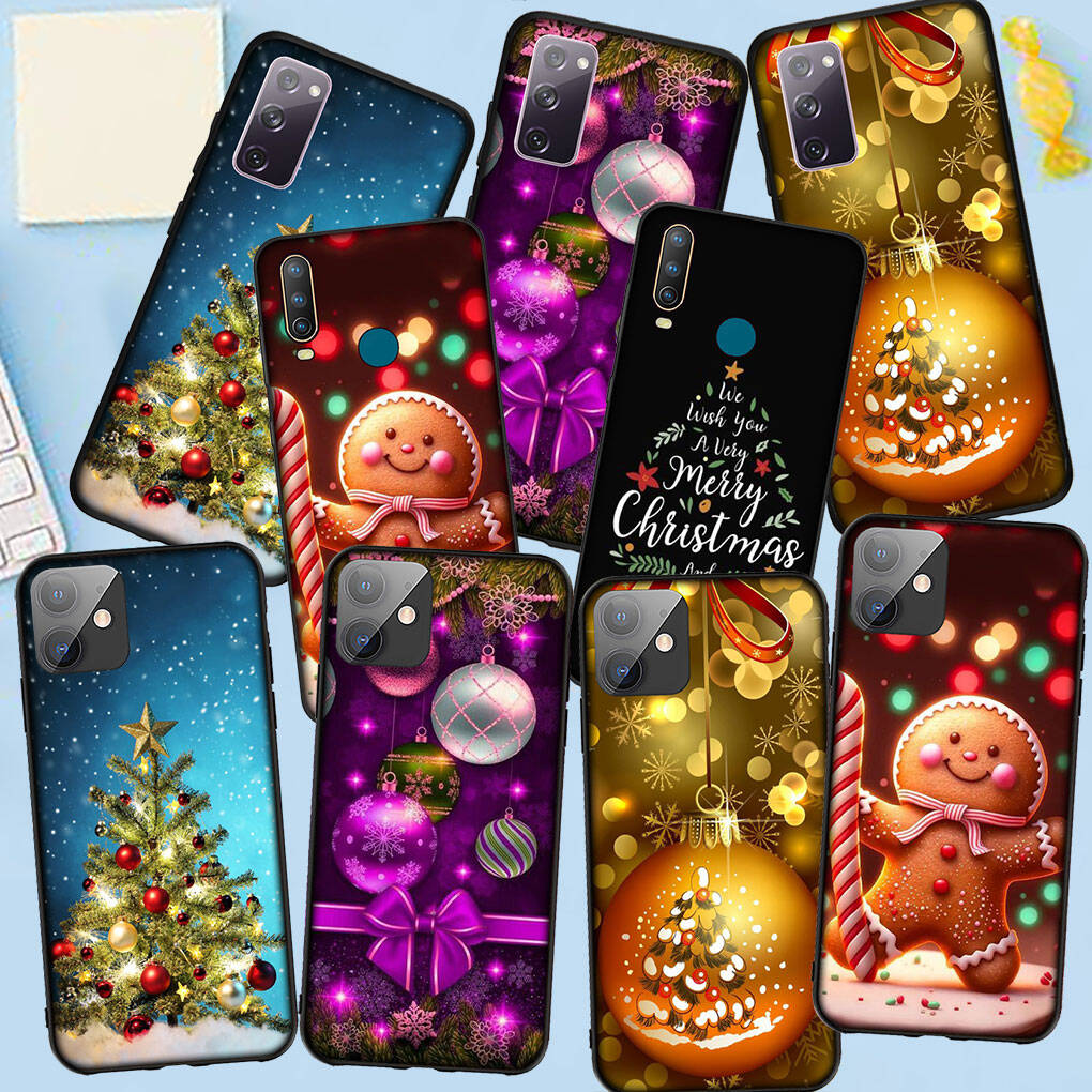 Phone Case for iPhone 17 16 15 Plus X Huawei P30 P20 Lite Redmi Note 14 12 11 13 Pro Max OPPO A60 A80 A40 A18 A38 Tree Snow Merry Christmas Deer Cover