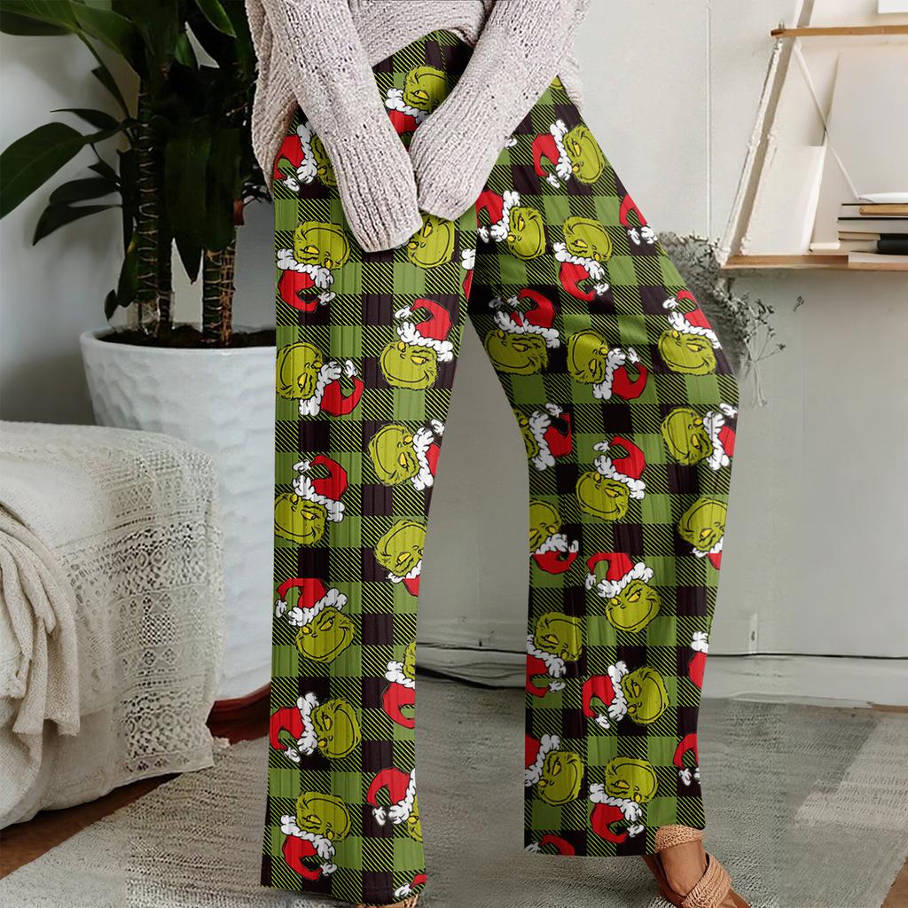 Pyjamahose , Nachtwäsche , Lässige Hose mit elastischem Kordelzugbund , Bequeme Hose mit geradem Bein und lockerer Passform