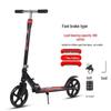 Foldable Two-Wheel Scooter for Adults & Kids - Starry Black with Dual Brakes