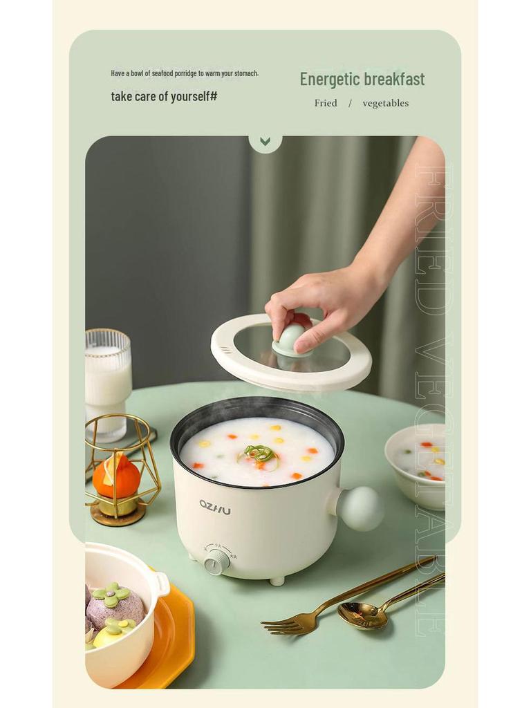 Mini Electric Cooker: Non-Stick Pot for Dorm Cooking, Stir-Fry, and Noodles – Compatible with UK & EU Standards