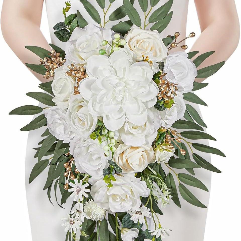 Simulation Water Drop Shaped Bridal Bouquet European Wedding Photo Props Wedding Fake Bouquet