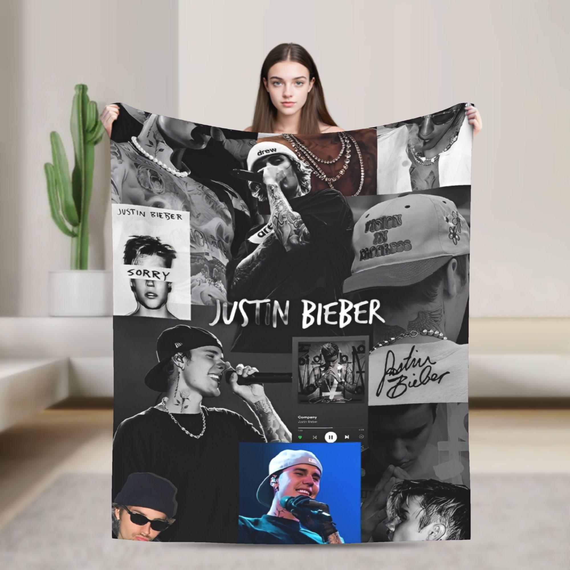 Monika Chen Unisex Pop Singer Justines Bieberes Blanket Warm Cozy Fluffy Throw Blankets For Couch 50X60 Inch Multi-Size Bedding Throws
