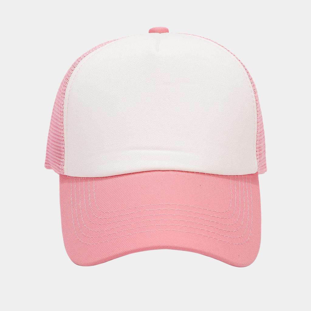 High Quality Low MOQ 5 Panel Unisex Blank Trucker Hats Cotton Fabric Adjustable Size Curved Brim Mesh Baseball Trucker Cap