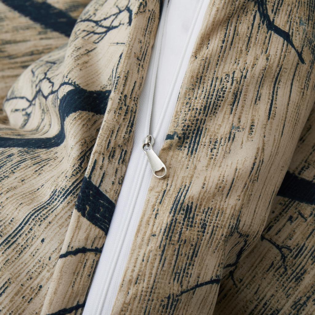 Tree Branch Duvet Cover Set Twin Queen Vintage Wood Grain Print Comforter Cover Soft Microfiber Reversible Farmhouse Bedding Set