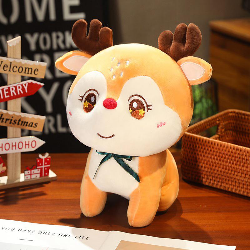 

Плюшевый Санта Клаус и Олень, Рождественское украшение для елки, Подарок 25 cm