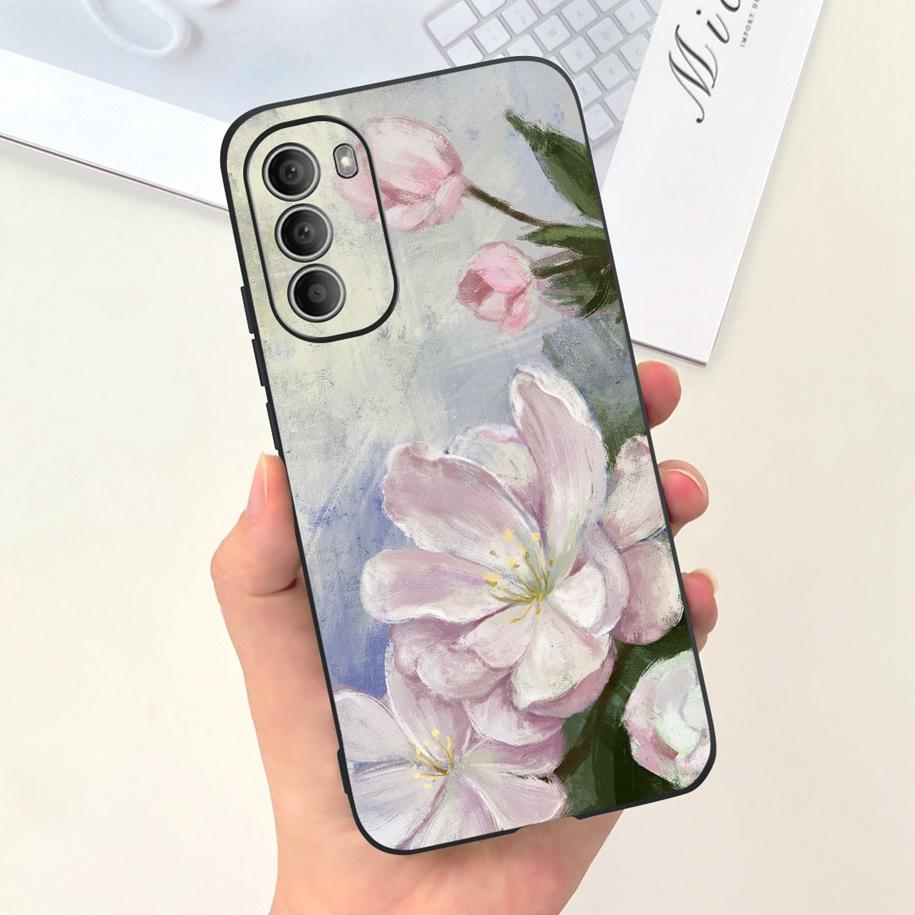 For Motorola Moto G51 G71 5G Case XT2171-2 XT2171-1 XT2169-1 Shockproof Cover Cute Rabbit Flower Phone Cases For Moto G31 Bumper