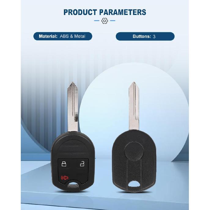 ECCPP Key Fob Keyless Entry Fits for Ford Taurus X 3.5L 2008-2009 3 buttons Remote Control Replacement CWTWB1U793