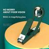 Stainless Steel Nail Clipper With Magnifying Glass Anti-Splash Heavy Duty Sharp Trimmer for Hard Thick Nails Elderly Home Use
