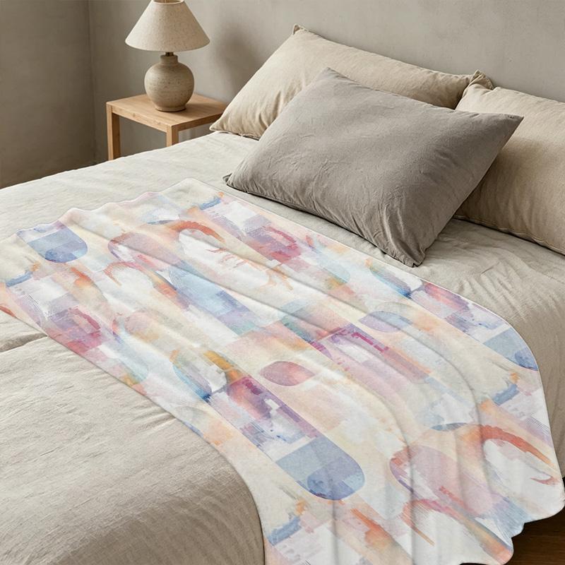 Soft Thick Flannel Blanket (Single Size) Cozy Warm, Skin-Friendly, Fresh Color, Ideal for Home, Guest Rooms, Christmas & Halloween Decor