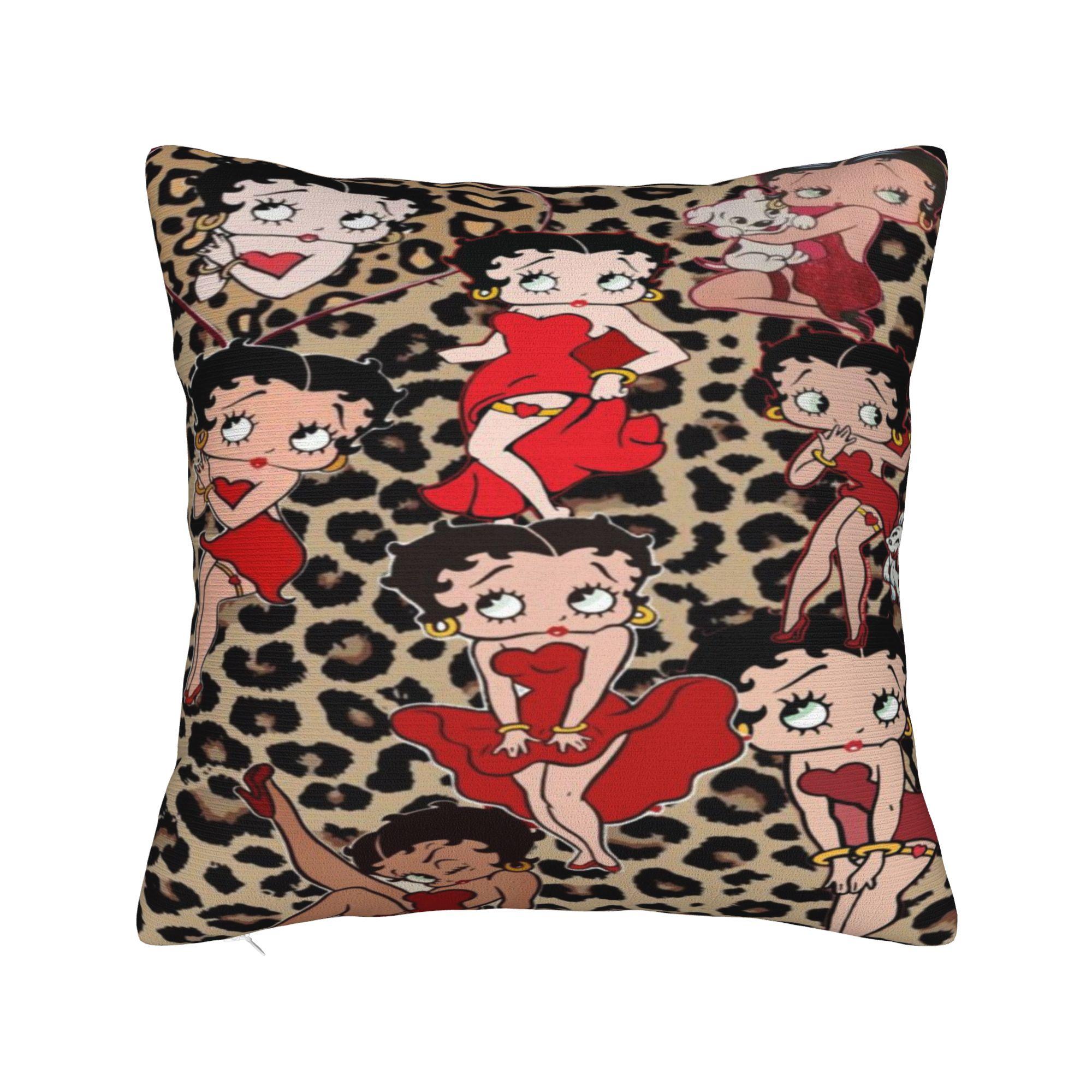 B-Bettys Boops Pillow Case  Cute Funny Pillow Cover Design Pillowcases For Sofa Car Home Decor 12x12Inch