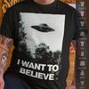 Ich will glauben Shirt Schwarz UFO T-Shirt Hoodie Damen X-Files Shirt Alien Tee X-Files Poster Sweatshirt Hoodie Kinder T-Shirt Scully Mulder