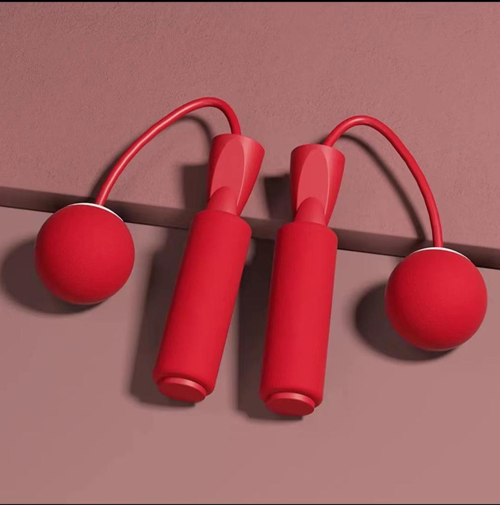 Weighted Cordless Jump Rope with Double Bearings for Indoor Training