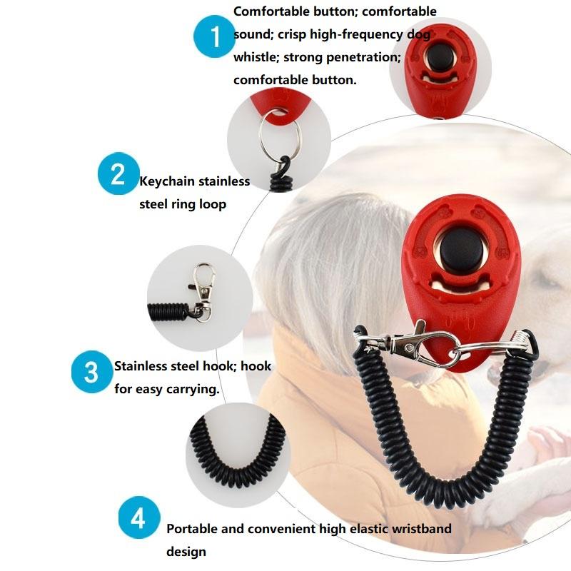 Neuer Trainingsklicker Hundetraining Clicker Haustier Katze Hund Klick-Trainer GXLYP03