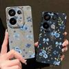 Blaubeere Schleifen Blumenmuster Hülle Für Xiaomi 14T 13T 11T Pro Funda Redmi Note 14 13 12 11 Pro 5G 4G Lederstruktur Silikonhülle