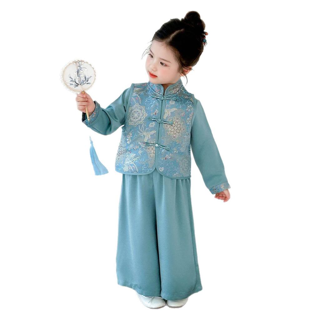 Autumn 2025 Girls' Hanfu Tang Suit: Children's Chinese Style Costume for Daily Wear and Performances