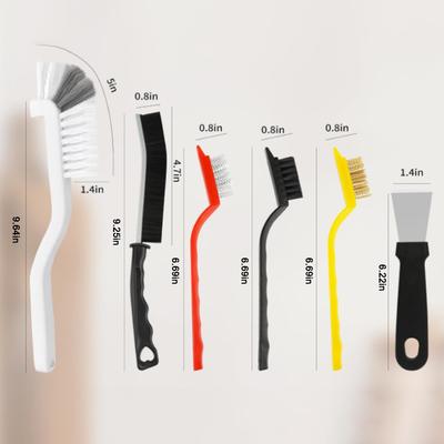 Home Kitchen Crevice Cleaning Brush Set Deep Clean Gas Stove Brass Gap Cleaning Brush for Small Spaces Bathroom Corner8/11/13Pcs