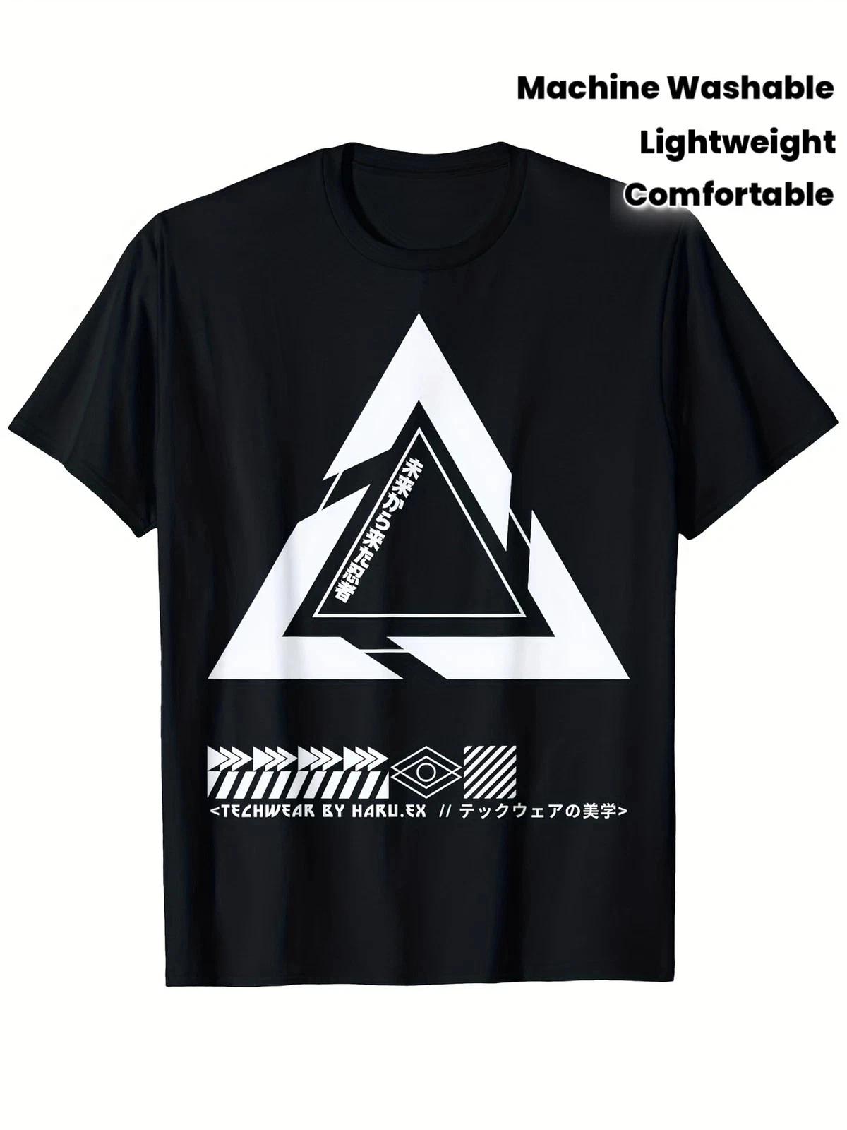 Techwear Ninja T Shirt Goth Streetwear Cyberpunk Graphic Casual Tee Top 3XL