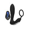E-Stim Vibrating Anal Plug with Penis Ring Toy