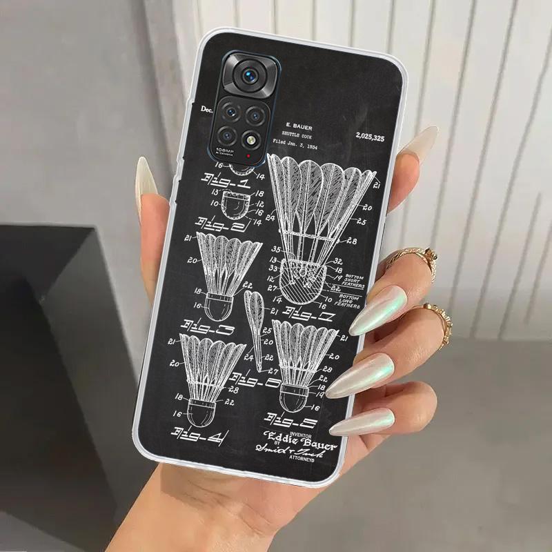 Badminton Sport Phone Case for Xiaomi Redmi Note 15 14 14S 13 12S 12 Pro 11S 11 Plus 11T 11E 10S Soft Funda Print Shell Redmi No