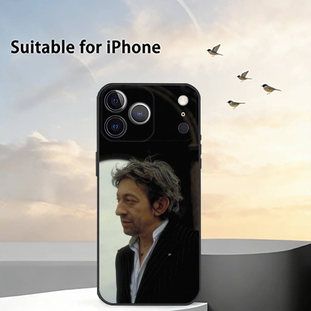 

Serge Gainsbourg Phone Case For iPhone 17,16,15,14,13,12,11 Plus,Pro Max,XS,Soft Silicone Black Cover iPhone13PRO