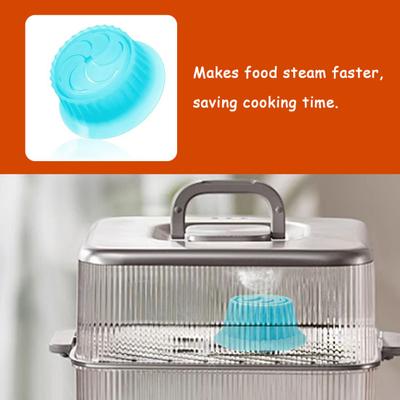 Microwave Steaming & Heating Aid Food-Grade Food Steamer Faster Cooking Efficient Steam Circulation Cooking Tool for Most Pots Rice Cookers